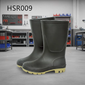 Bottes de pluie blanches durables et résistantes à la boue ZYF pour travaux d'assainissement, entretien de piscines, bottes de jardin en PVC intégré résistantes à l'eau HSR012 - Product Image 4