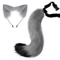 2025 Offre Spéciale Halloween mascarade Cosplay fête fausse fourrure renard fourrure queue Therian queues loup chat oreilles et queue ensemble
