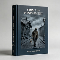 Crime et Châtiment Édition anglaise YA en cuir de qualité supérieure, impression offset, logo personnalisé OEM, commandes en gros, livraison rapide