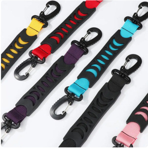 Sangle de transport universelle en nylon pour patins à roulettes, poignée souple avec légère élasticité, rouge, bleu ciel, noir, jaune, rose - Product Image 2