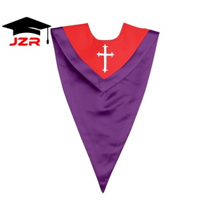 Étole de graduation de style V JZR - Intégration de <span class=keywords><strong>cordon</strong></span> d'honneur - Personnalisable - Vente en gros - Utilisation scolaire - 100% polyester - Product Image 2