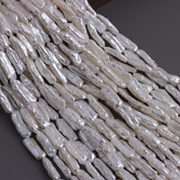 Perles d'eau douce naturelles Biwa baroques de qualité AAA, 6-7 mm, haute brillance, sans noyau, perles verticales percées, perles en vrac pour la fabrication de bijoux