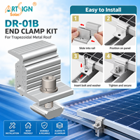 Artsign |   Pince d'extrémité réglable pour panneau solaire 30mm 35mm 40mm, support de montage en aluminium pour panneau solaire pour montage sur toit
