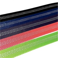 Sangle de sécurité réfléchissante en nylon élastique imitation, double face, à rayures creuses, pour chaussures, 2,5 cm
