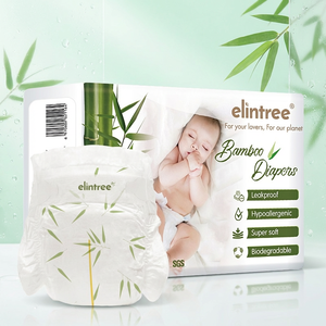 Pañales de Bambú para Bebé Elintree, Naturalmente Orgánicos, <span class=keywords><strong>Precio</strong></span> de Fábrica OEM, Suaves, Hipoalergénicos, Seguros para la Piel del Bebé - Product Image 1