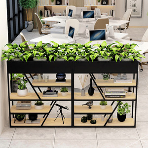 Hiện Đại Đơn Giản Ironwork Đa-Câu Chuyện Văn Phòng Phân Vùng Giá Màu Xanh Lá Cây Cây Hoa Đứng Nhà Văn Phòng Lưu Trữ Tầng-Đứng Giá <span class=keywords><strong>MDF</strong></span> - Product Image 1
