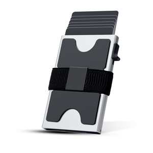 Étui porte-cartes intelligent en aluminium ultra-mince Casekey, protection RFID, grande capacité (15 cartes), avec fonction d'éjection automatique – Offre Spéciale - Product Image 1