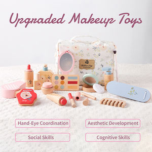 Kit <span class=keywords><strong>de</strong></span> maquillage en bois pour enfants, ensemble <span class=keywords><strong>de</strong></span> <span class=keywords><strong>beauté</strong></span> réaliste pour filles avec rouge à lèvres, parfum, poudre, trousse <span class=keywords><strong>de</strong></span> maquillage, jeu <span class=keywords><strong>de</strong></span> maquillage - Product Image 3