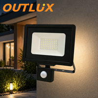 Projecteur LED extérieur 30W à détecteur de mouvement, IP65, en aluminium, pour garage, entrée, jardin, allée
