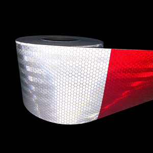 50M Miếng Dán Phản Quang Hình Tổ Ong PVC Băng Dán Phản Quang Phản Quang Nguy Hiểm Màu Đỏ Trắng Băng Dán Đánh Dấu Rõ Ràng - Product Image 1