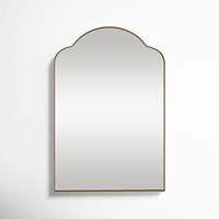 Miroir de sol moderne pour chambre à coucher avec design arqué, en fer, construction durable, couleur personnalisable, ensemble de 4 pièces, usage quotidien