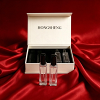 Ensemble de flacons de parfum cosmétique personnalisés, emballage en boîte-cadeau rigide magnétique, boîte d'emballage scellée par aimant pour huile essentielle