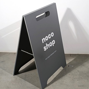 Sturdy Folded Metal Board a <b>Frame</b> Sign Stand for Sidewalk Double Sided Advertising Sandwich Boards Outdoor - Product Image 1