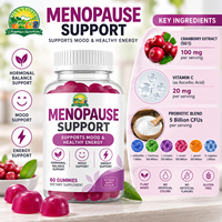 Compléments alimentaires en gommes pour le soutien hormonal féminin, la ménopause, les sueurs nocturnes, les bouffées de chaleur, la relaxation et l'amélioration de l'humeur pour femmes