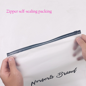 Commercio all'ingrosso logo Personalizzato Glassato sacchetto di <span class=keywords><strong>Plastica</strong></span> Vestiti Zip Blocco Auto di Tenuta Sacchetto di Confezionamento di Abbigliamento Richiudibile Glassato Sacchetto Della Chiusura Lampo - Product Image 3