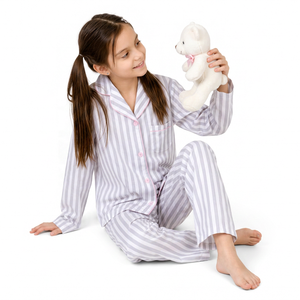 Conjunto de Pijama de Franela 100% Algodón para Mujer, Manga Larga, Estampado de Letras, Cuello Vuelto, Largo Completo, Cintura Elástica Suave, Estilo Casual - Product Image 2