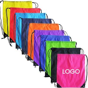Promotional Eco Friendly Waterproof Simple Large Capacity Unisex Sports Gym Polyester String <b>Backpack</b> with Drawstring Closure - Product Image 1