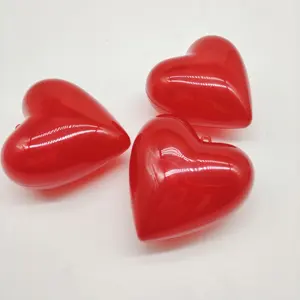 Multifunction 80*78*45 MM Plastic Heart Shape Red Plastic Jewelry Gift Box