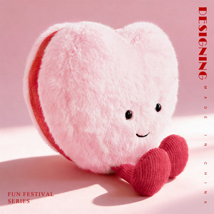 Bambola di Peluche a Forma di Cuore Rosso e Rosa, Regalo di San Valentino per Ragazze e Donne, Giocattolo Morbido a Forma di Cuore - Product Image 6