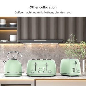 Grille-pain électrique 4 tranches en acier inoxydable, appareil à sandwichs automatique pour la maison - Product Image 2