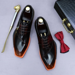 Chaussures habillées pour hommes ASTON M.JAZZ, en cuir, à lacets, bout carré, légères, antidérapantes, respirantes, pour le bureau et la carrière, collection automne - Product Image 3