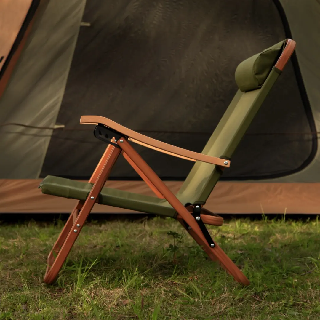 공장 조정 가능한 2 in 1 야외 캠핑 등받이 의자 600D 안락 의자 라운지 캠핑 접이식 비치 의자 캐리 백