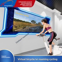 Cyclisme holographique réaliste Simulation VR Cockpit Simulateur de conduite de vélo en acier Simulateur de vélo VR Touring Smart Roll