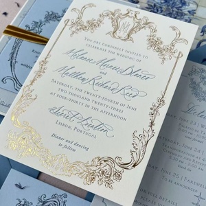 Set di Biglietti d'Auguri <span class=keywords><strong>e</strong></span> Inviti Matrimoniali di Alta Qualità con <span class=keywords><strong>Stampa</strong></span> Tipografica, Logo Personalizzato, Carta Premium <span class=keywords><strong>e</strong></span> Buste - Product Image 6