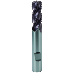 Fresa de extremo HSS-Co con recubrimiento TiAlN, helicoidal de 30 grados, 4 filos para desbaste con vástago Weldon - Product Image 2