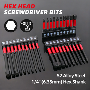 Puntas de Destornillador Hexagonales de Precisión S2 con Vástago Hexagonal de <span class=keywords><strong>1</strong></span>/4\", Puntas Magnéticas de 50 mm H1.5 H2 H2.5 H3 H4 - Product Image 6