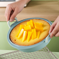 Nouveau moule à gâteau rond en silicone bicolore, résistant à la chaleur, écologique, antiadhésif, facile à démouler, lavage à la main uniquement, pour la pâtisserie à domicile
