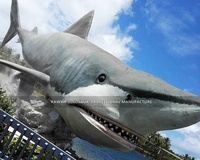 Modèle de requin blanc animatronique, animal marin, modèle de requin blanc de sécurité, personnalisable pour parc aquatique
