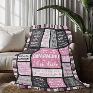 Custom Printed <b>Plush</b> Throw <b>Blanket</b> Rectangular Joyous Pattern Princess Style Anti-Pilling Machine Washable Four Seasons Use - Product Image 3
