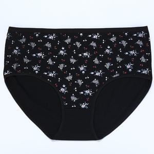 ملابس داخلية قطنية مريحة للسيدات ذوات الوزن الزائد، متعددة الألوان، عالية المرونة، مع طباعة على الخصر، سراويل داخلية للأمهات - Product Image 6