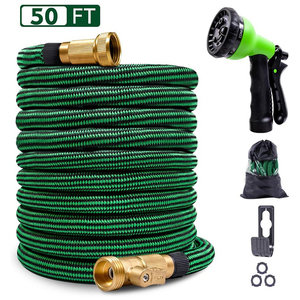 High-pressure Copper Plated Car Wash Water Gun Hose <b>Rubber</b> Garden Pipe Set for Irrigation & Flower Watering - Product Image 1