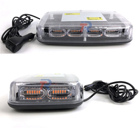 72 LED Mini Barre Lumineuse d'Avertissement Flash Courte Rangée Plafond de Voiture Antidéflagrant Toit Stroboscopique Forte Magnétique 12-24V Ventouse IP65