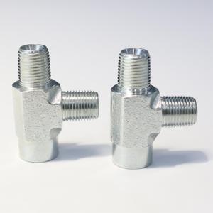 Carbone Acier Inoxydable NPTF Filetage Femelle \ Mâle Adaptateur Hydraulique Tube Tuyau Raccord Connecteur Réutilisable Pivotant Sertissage Tee - Product Image 3