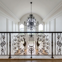 Balustrade de balcon en fer forgé au style mexicain, balustrade élégante de luxe