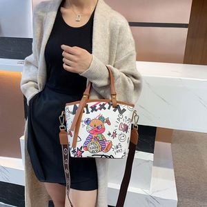 Bolsos de Mano de Diseño Moderno con Estampado de Grafiti para Mujer, Bolsos de Hombro Coloridos y a la Moda con Cierre, Bolsos de Mano Portátiles - Product Image 6
