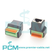 Adaptateur Ethernet RJ45 Femelle vers Bornier à Vis, Prise de Bornier RJ45, Adaptateur d'Extension Ethernet Cat6 Cat5 pour Câblage