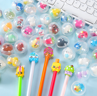 Cápsulas de Plástico PET Totalmente Transparentes de 28 mm para Máquinas Expendedoras, 100 Unidades, Juguetes Kawaii Educativos para Máquinas Expendedoras