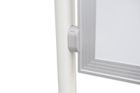 Tableau blanc mobile magnétique pliable double face effaçable à sec avec cadre en aluminium laqué/émaillé