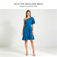 Nouvelle Robe de Soirée Européenne et Américaine à Volants, Manches Courtes, Taille Haute, Couleur Unie, Décontractée, pour Femme Adulte, Printemps