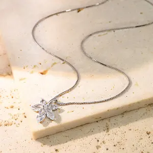 Hot selling genuine 925 sterling silver necklace women pendant necklace high quality jewelry