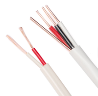 Kabel Bangunan 600V 8/3 10/2 10/3 12/2 12/3 14/2, Konduktor Bulat Pipih Berlapis Nilon, Isolasi PVC
