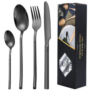 Stainless Steel Cutlery Set 24 18 Pieces Western Steak Knife Fork <b>Spoon</b> Set for Catering - Product Image 2