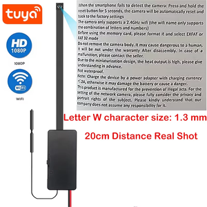 Tuya กล้องจิ๋วอัจฉริยะ Full HD 1080P ไร้สาย2.4G WiFi DIY กล้องโคลสอัพสัญญาณเตือนอัตโนมัติกล้องรักษาความปลอดภัยบ้านสำนักงาน - Product Image 1