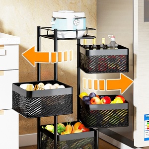 Étagère de <span class=keywords><strong>cuisine</strong></span> rotative à 360 degrés, panier de <span class=keywords><strong>rangement</strong></span> pour fruits <span class=keywords><strong>et</strong></span> légumes, support de <span class=keywords><strong>rangement</strong></span> pour salle de bain – Ventes Flash - Product Image 2