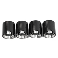 SYPES Embouts de silencieux noirs en fibre de carbone Embouts d'échappement Tuyaux d'échappement Systèmes d'échappement pour BMW M2 M3 M4 M5 M6
