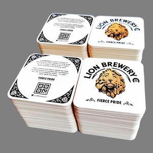 Sous-verres ronds en papier absorbant personnalisés <span class=keywords><strong>40</strong></span> pt, imprimés sur mesure, vente en gros pour bars et bières - Product Image 3